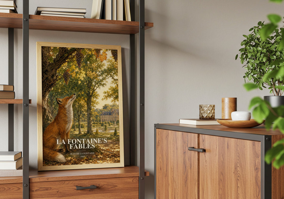 La Fontaine's Fables book watercolour illustration paper finish options – matte satin gloss