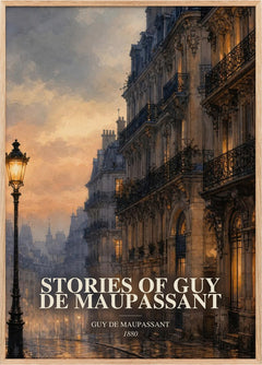 Stories of Guy de Maupassant Book Watercolour Illustration by Guy de Maupassant