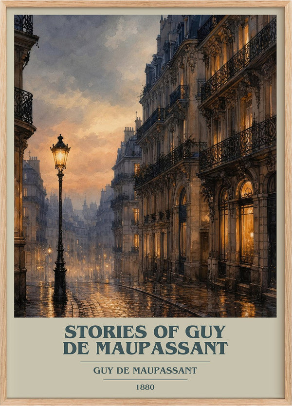 Stories of Guy de Maupassant Book Cover Poster by Guy de Maupassant