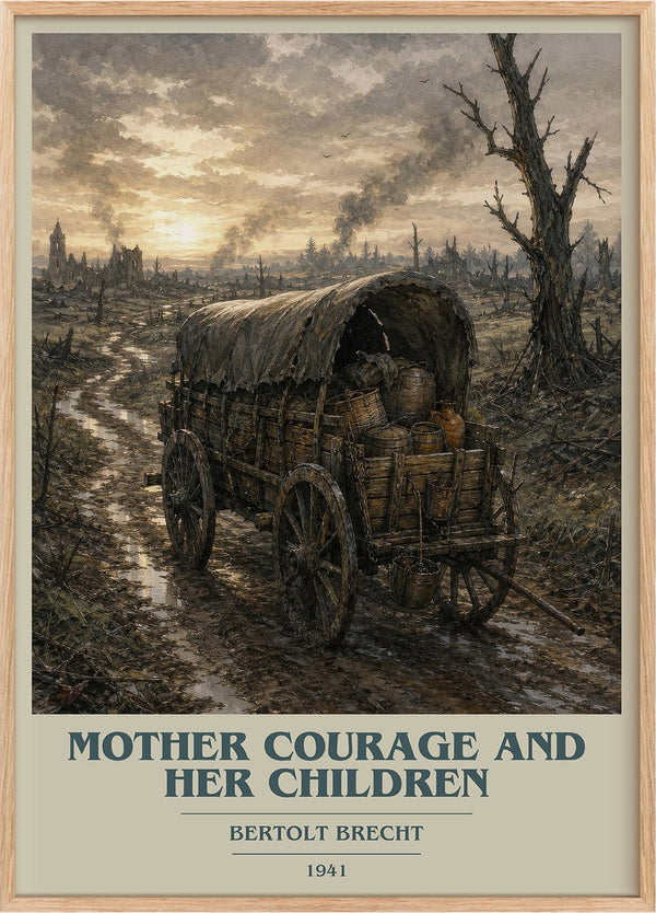 Mother Courage and Her Children Book Cover Poster by Bertolt Brecht