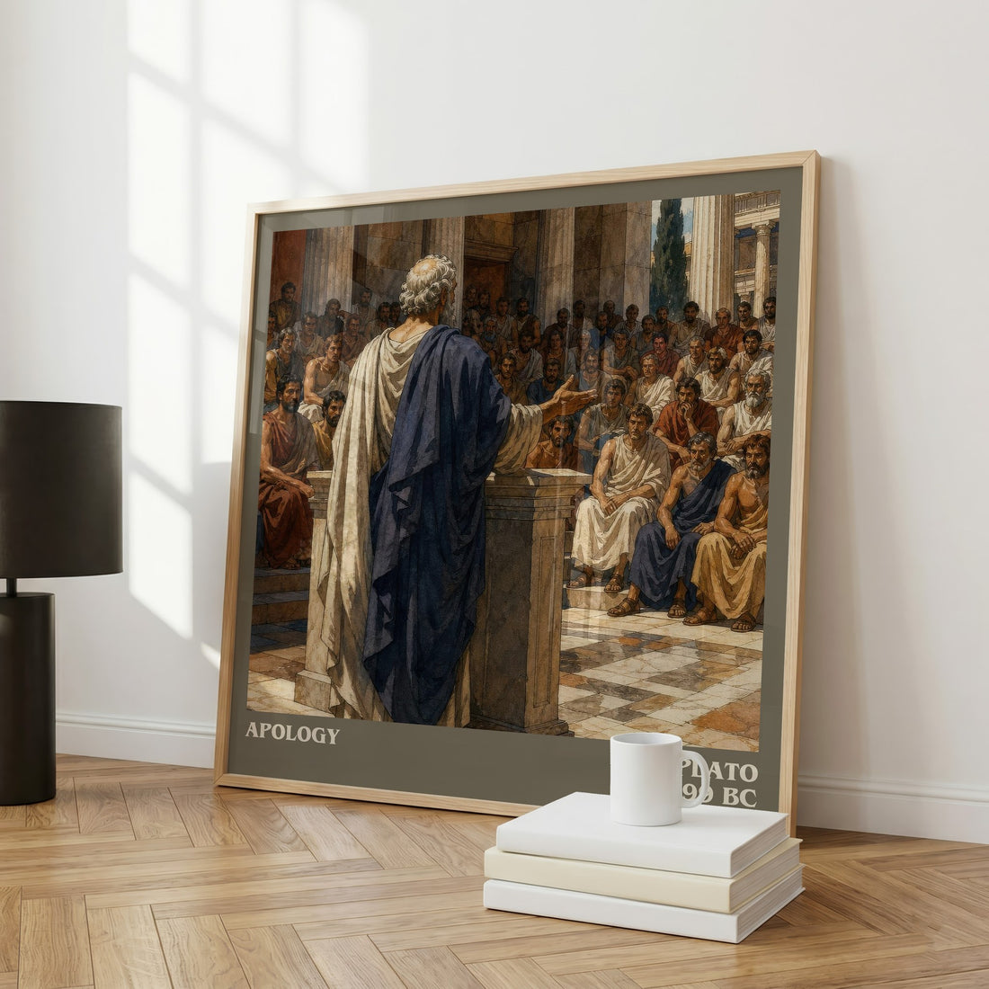 Apology literary art print colour and style options – Plato book art
