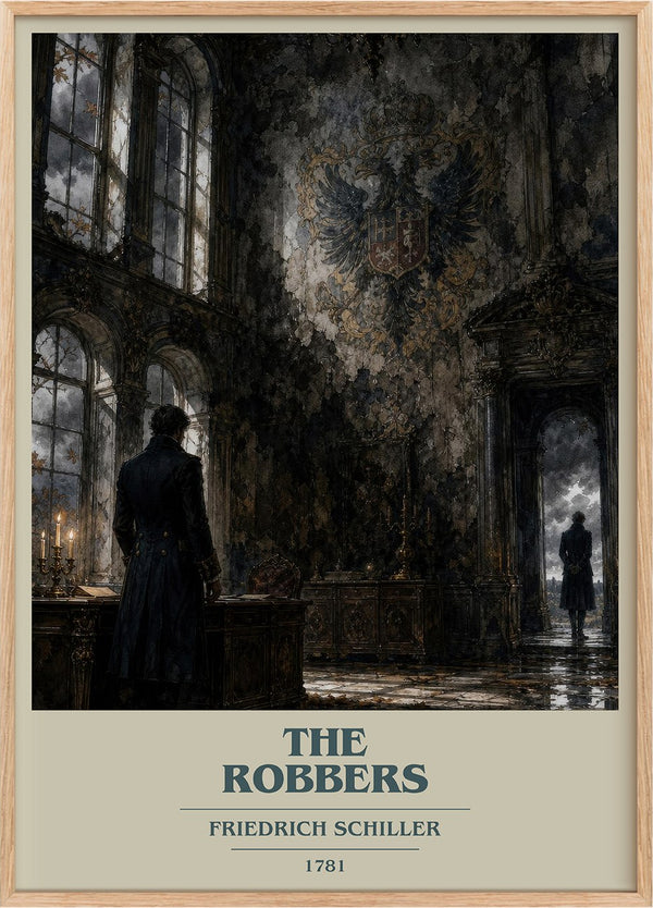 The Robbers Book Cover Poster by Friedrich Schiller