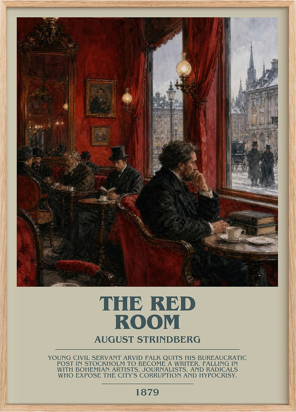 The Red Room Bookish Wall Art by August Strindberg