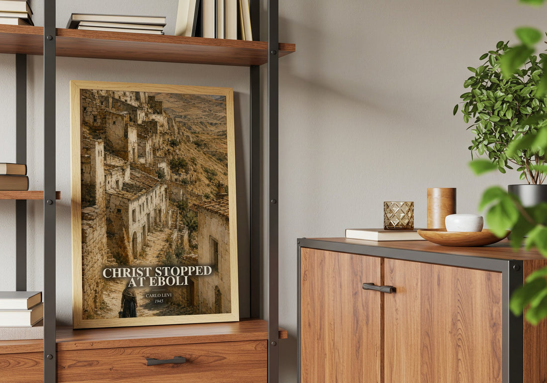 Christ Stopped at Eboli book watercolour illustration paper finish options – matte satin gloss