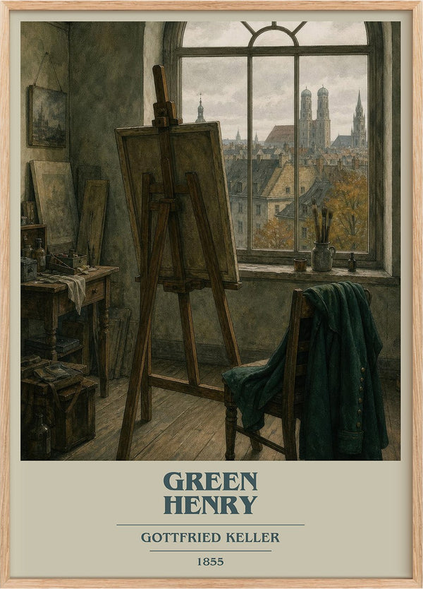 Green Henry Book Cover Poster by Gottfried Keller