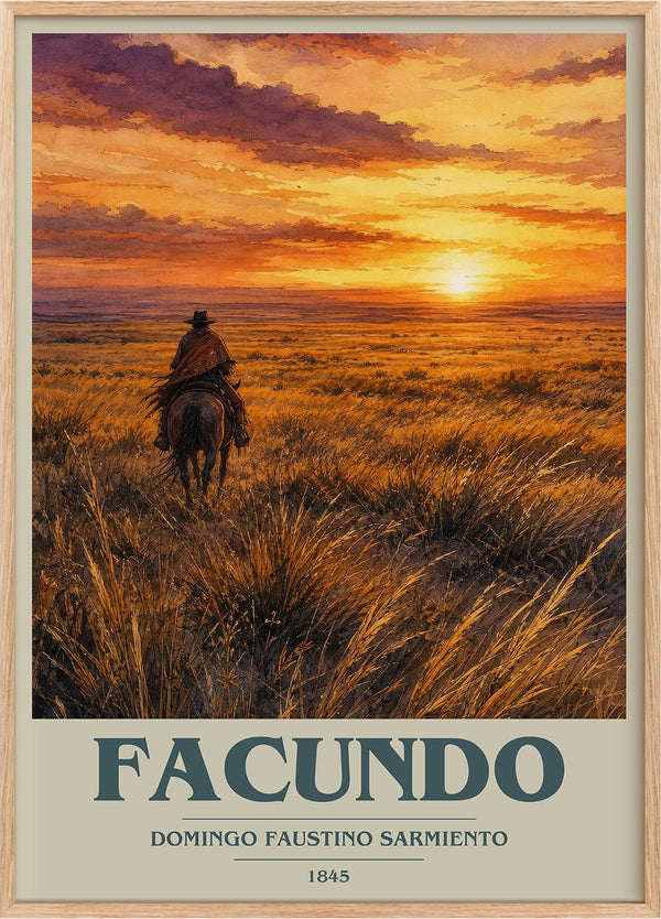 Facundo Book Cover Poster by Domingo Faustino Sarmiento