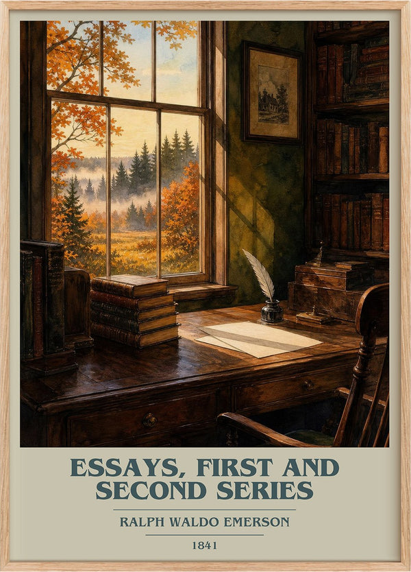 Essays, First And Second Series Book Cover Poster by R. Emerson