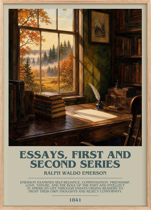 Essays, First And Second Series Bookish Wall Art by R. Emerson