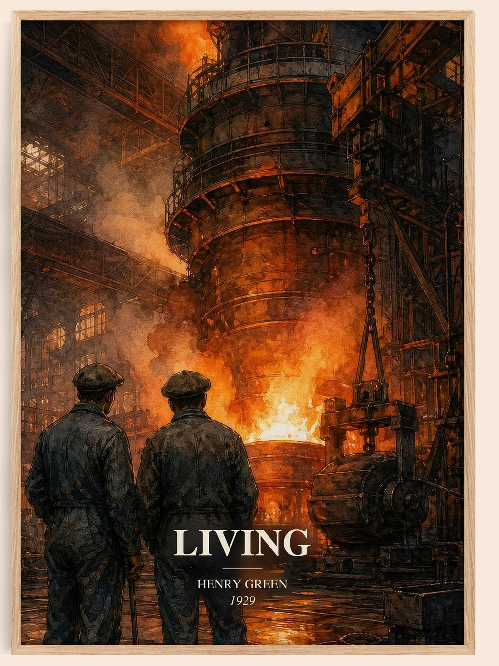 Living watercolour book poster by Henry Green – framed literary art print