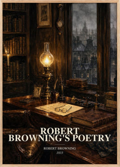 Robert Browning's Poetry Book Watercolour Illustration by R. Browning