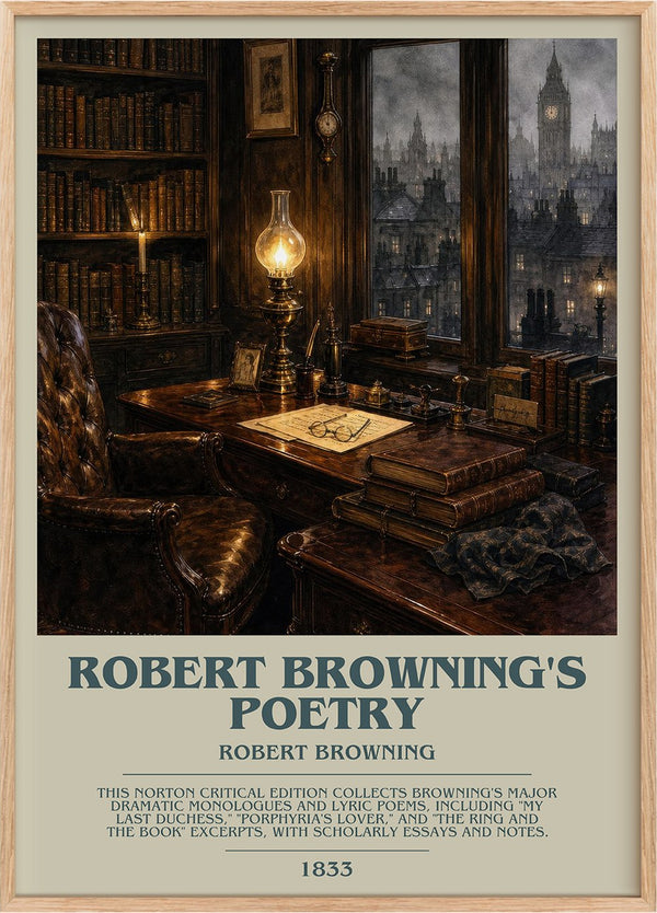 Robert Browning's Poetry Bookish Wall Art by Robert Browning