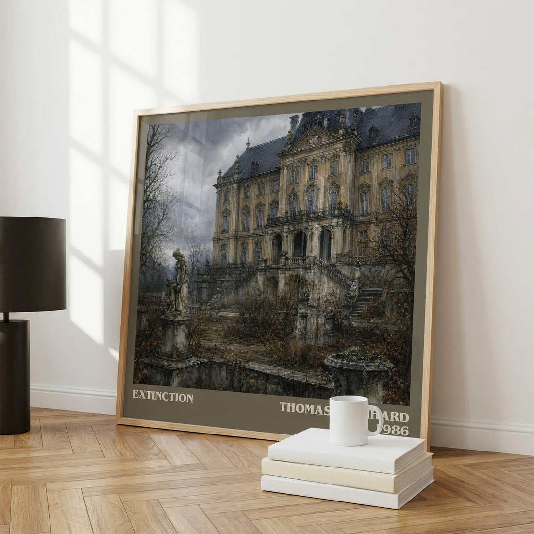 Extinction literary art print colour and style options – Thomas Bernhard book art