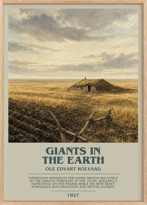 Giants in the Earth Bookish Wall Art by Ole Edvart Rolvaag