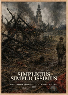 Simplicius Simplicissimus Book Watercolour Illustration by Hans Jakob Christoffel von Grimmelshausen