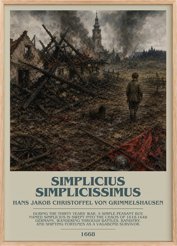 Simplicius Simplicissimus Bookish Wall Art by H. Grimmelshausen