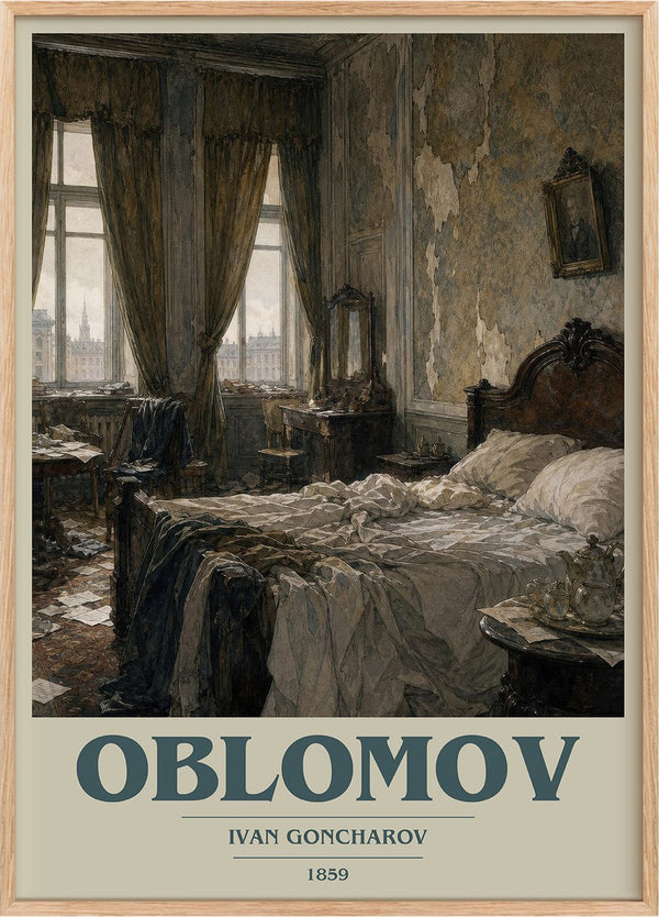 Oblomov Book Cover Poster by Ivan Goncharov