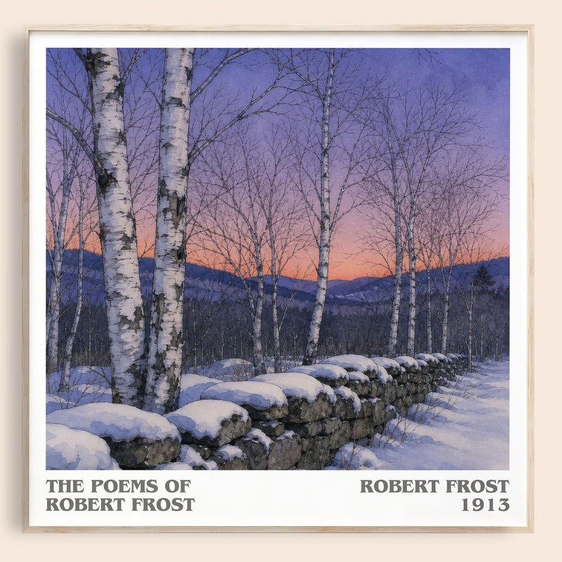 The Poems of Robert Frost literary book poster by Robert Frost – framed literary art print