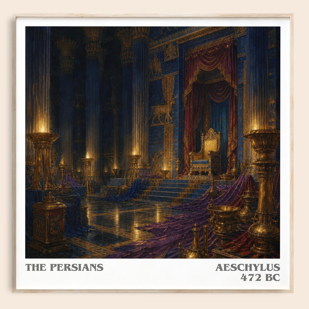 The Persians literary book poster by Aeschylus – framed literary art print