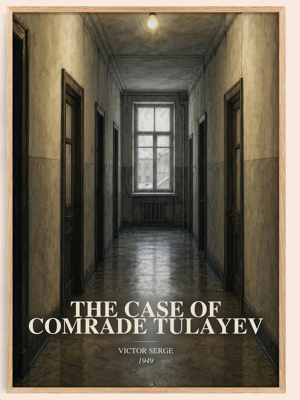 The Case of Comrade Tulayev watercolour book poster by Victor Serge – framed literary art print