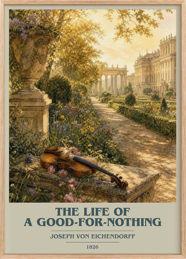 Life of a Good-For-Nothing Book Cover Poster by Joseph von Eichendorff
