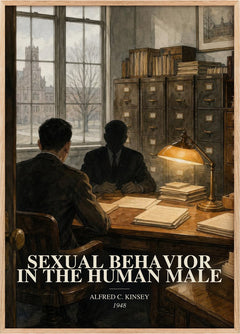 Sexual Behavior in the Human Male Book Watercolour Illustration by Alfred C. Kinsey