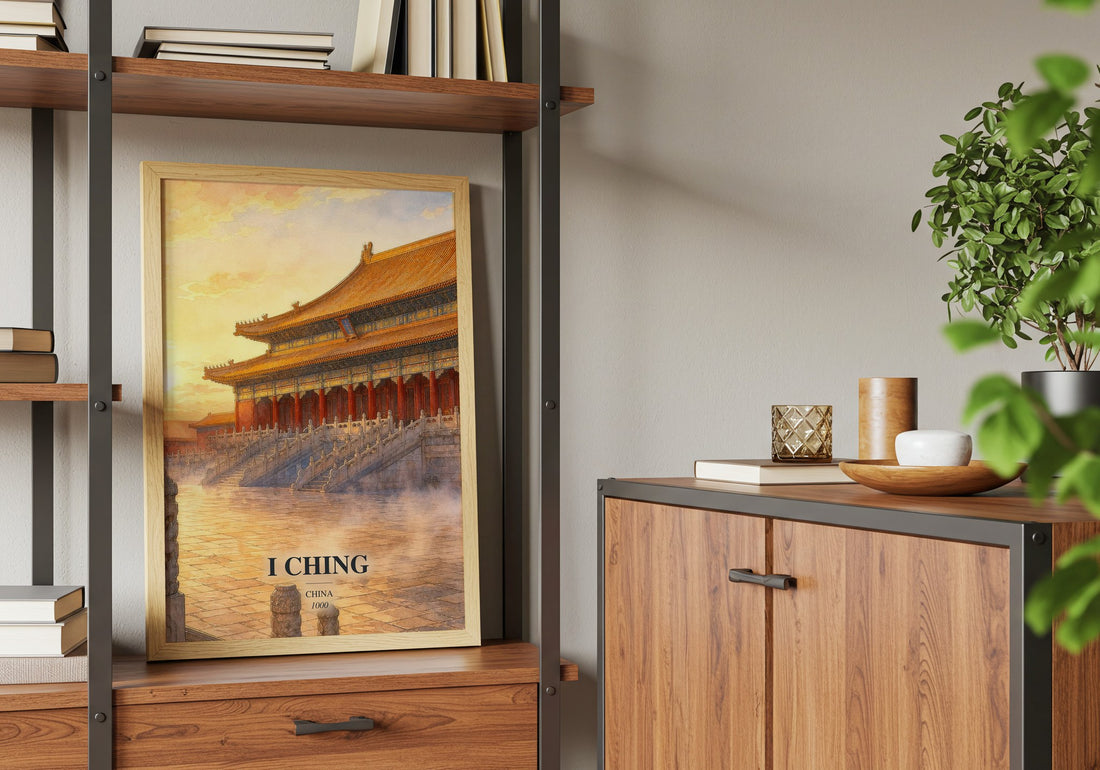 I Ching book watercolour illustration paper finish options – matte satin gloss