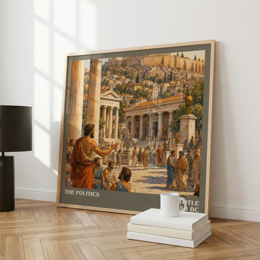 The Politics literary art print colour and style options – Aristotle book art