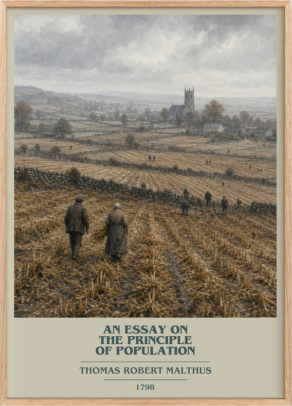 Essay on the Principle of Population Book Cover Poster by T. Malthus
