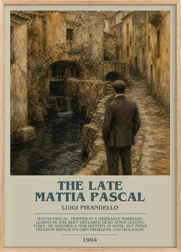 The Late Mattia Pascal Bookish Wall Art by Luigi Pirandello