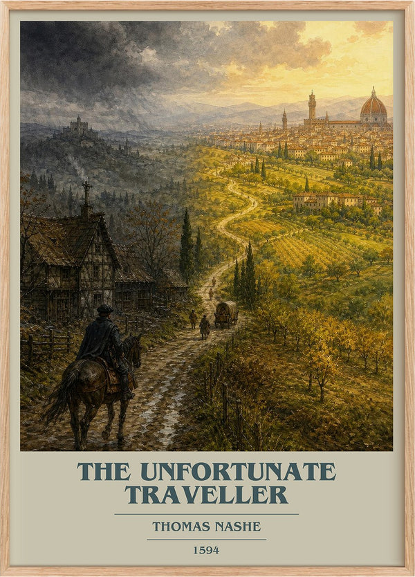 The Unfortunate Traveller Book Cover Poster by Thomas Nashe