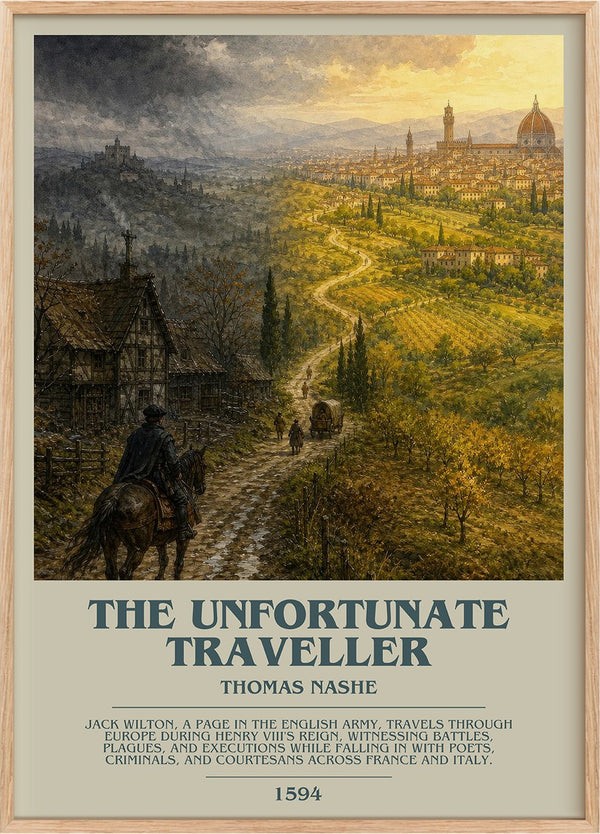 The Unfortunate Traveller Bookish Wall Art by Thomas Nashe