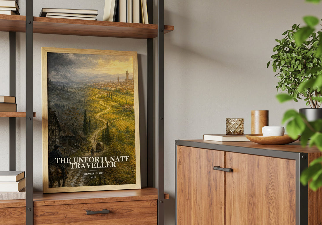The Unfortunate Traveller book watercolour illustration paper finish options – matte satin gloss