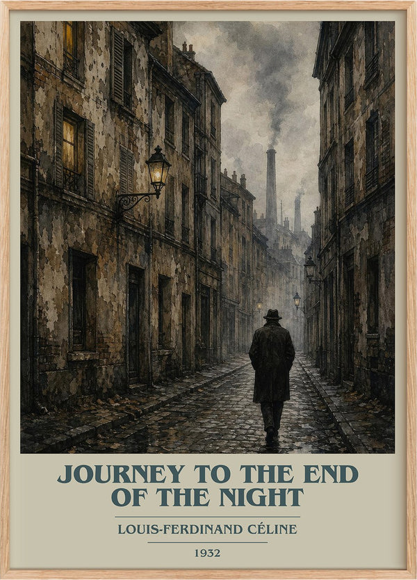Journey to the End of The Night Book Cover Poster by L. Céline