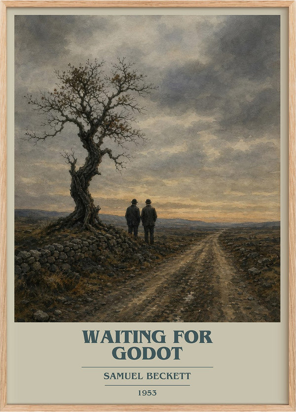 Waiting for Godot Book Cover Poster by Samuel Beckett
