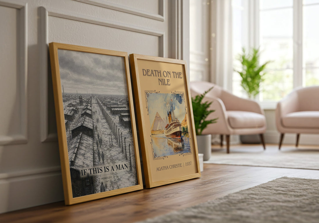 If This Is a Man watercolour print framed by window – literary home decor