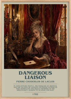 Dangerous Liaison Bookish Wall Art by Pierre Choderlos de Laclos