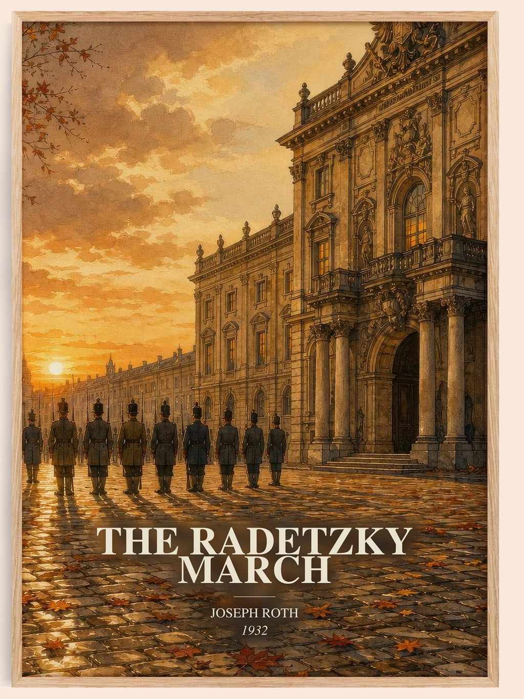 The Radetzky March watercolour book poster by Joseph Roth – framed literary art print
