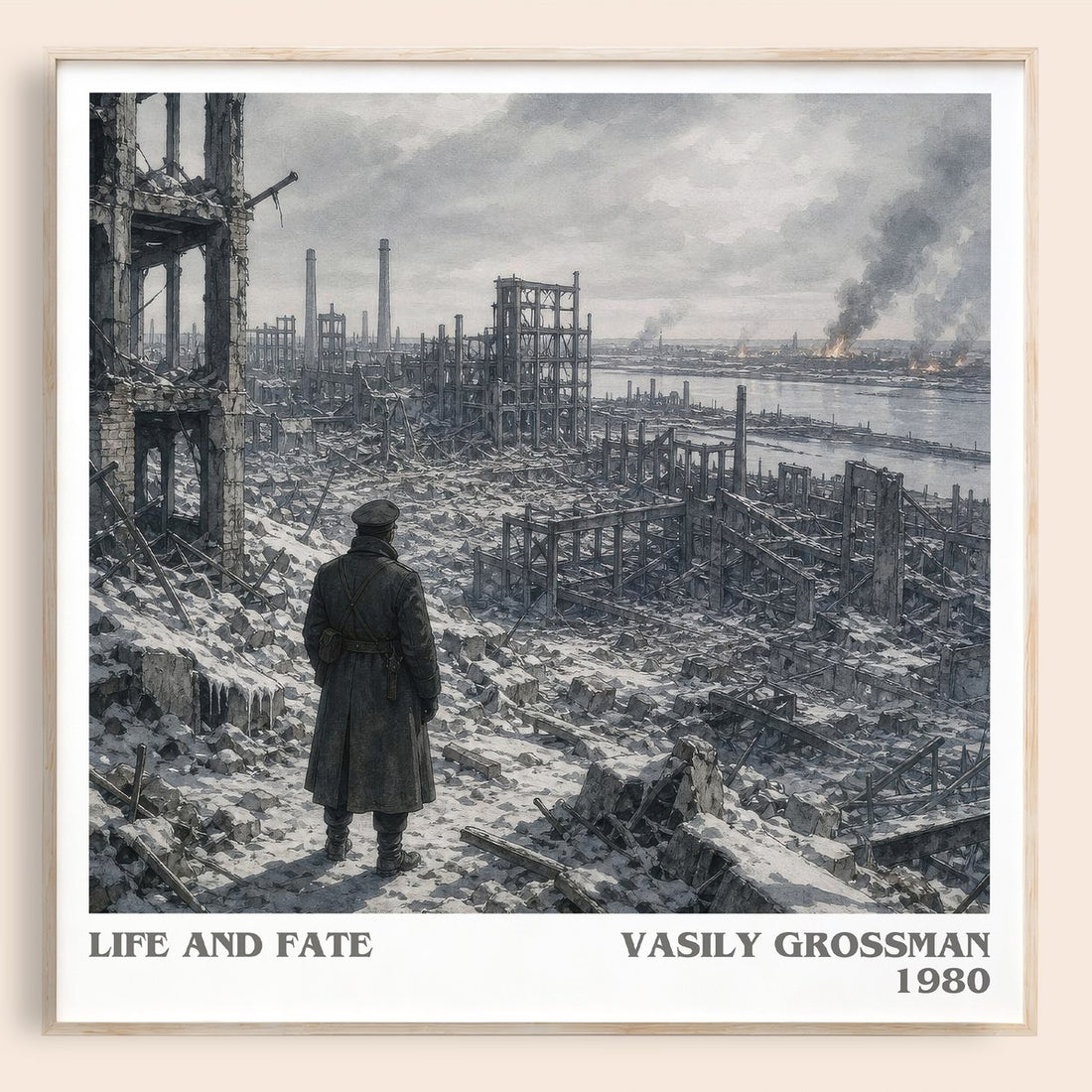 Life and Fate literary book poster by Vasily Grossman – framed literary art print
