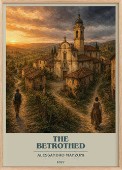 The Betrothed Book Cover Poster by Alessandro Manzoni