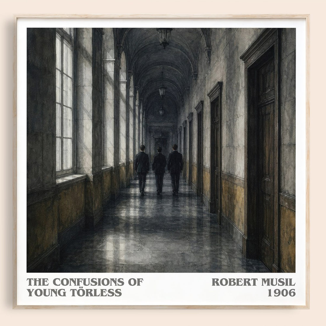 The Confusions of Young Törless literary book poster by Robert Musil – framed literary art print