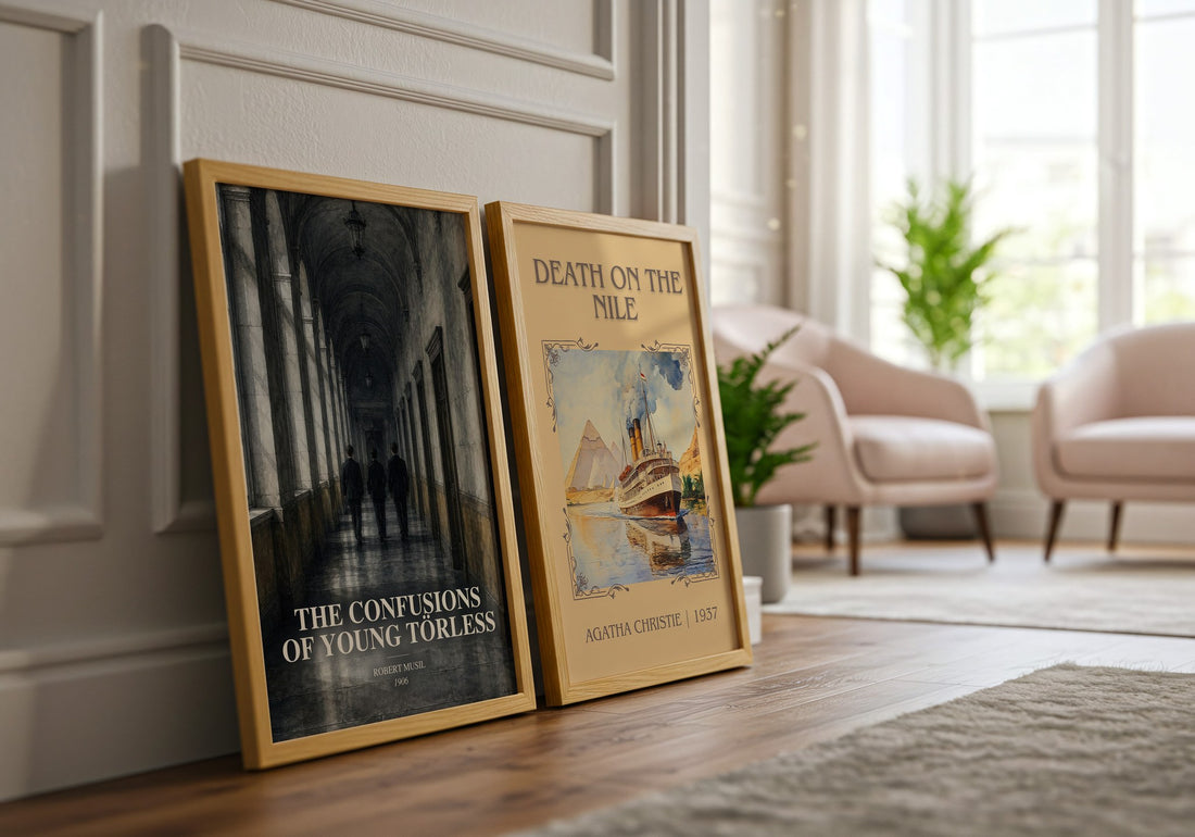 The Confusions of Young Törless watercolour print framed by window – literary home decor