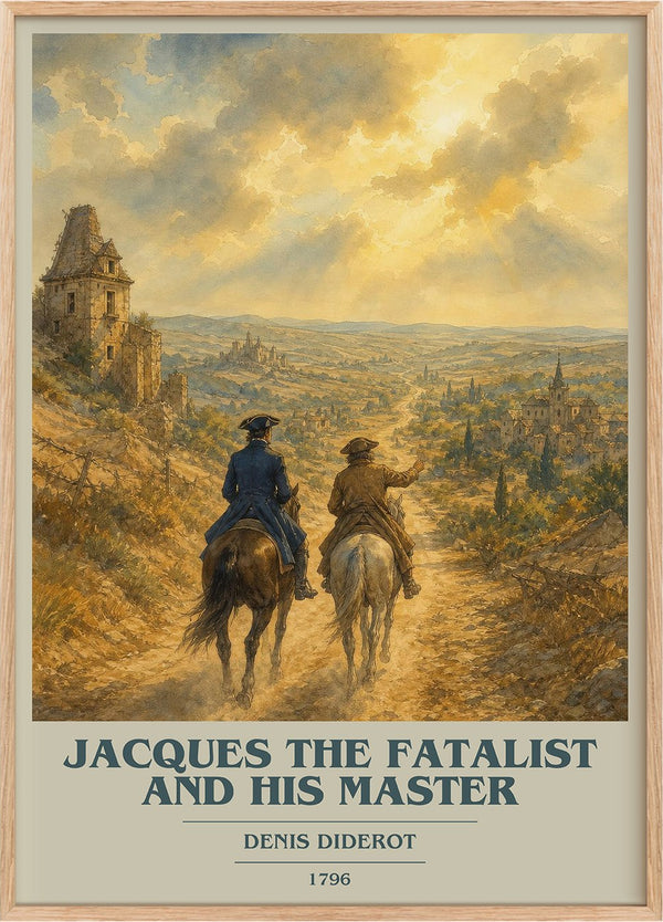 Jacques the Fatalist and His Master Book Cover Poster by Denis Diderot