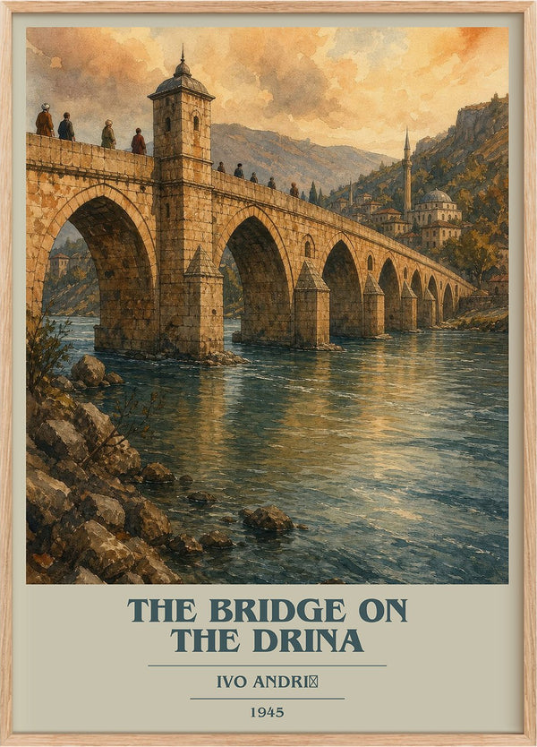 The Bridge on the Drina Book Cover Poster by Ivo Andrić