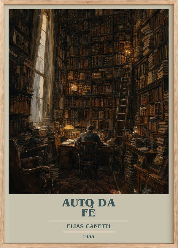 Auto Da Fé Book Cover Poster by Elias Canetti