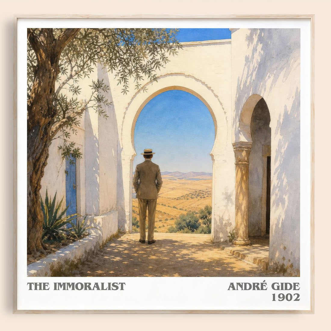 The Immoralist literary book poster by André Gide – framed literary art print