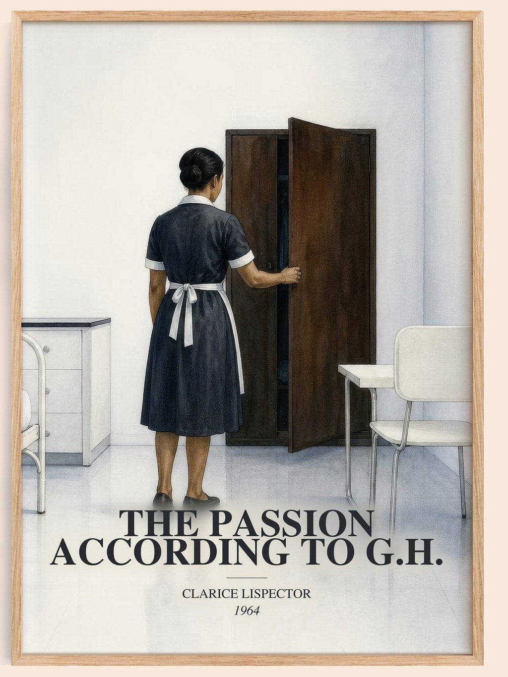 The Passion According to G.H. watercolour book poster by Clarice Lispector – framed literary art print