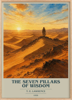 The Seven Pillars of Wisdom Book Cover Poster by T. E. Lawrence