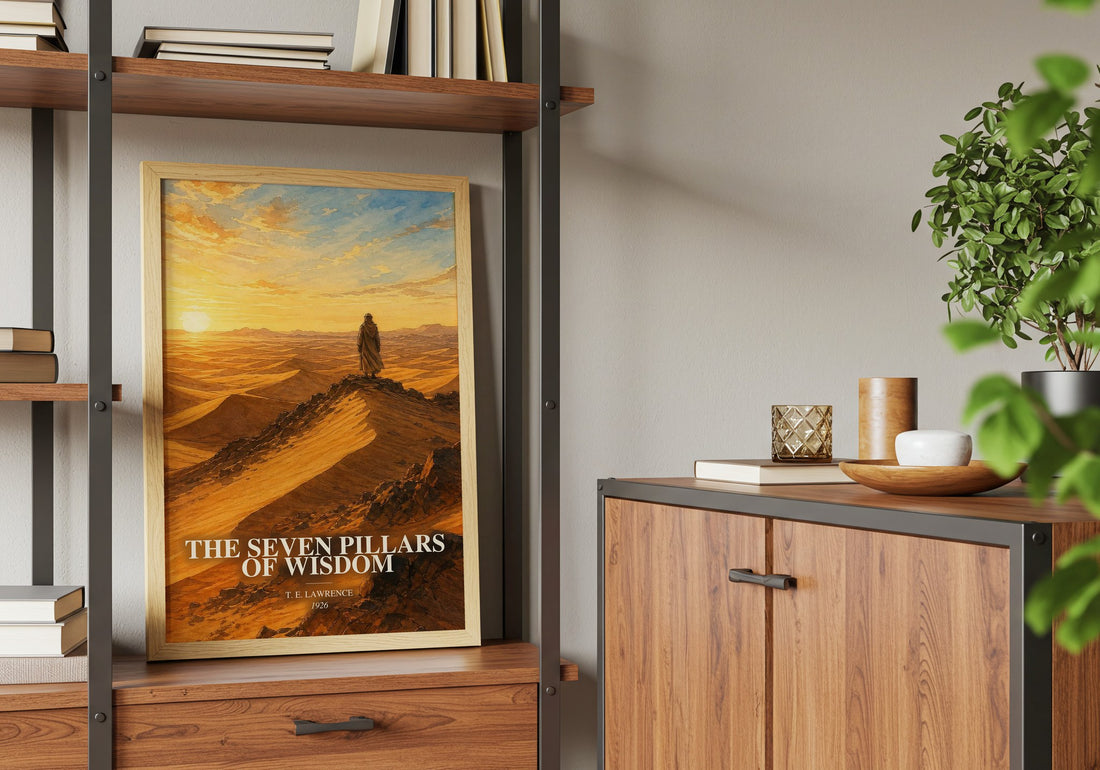 The Seven Pillars of Wisdom book watercolour illustration paper finish options – matte satin gloss