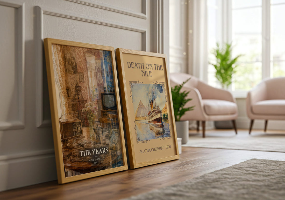 The Years watercolour print framed by window – literary home decor