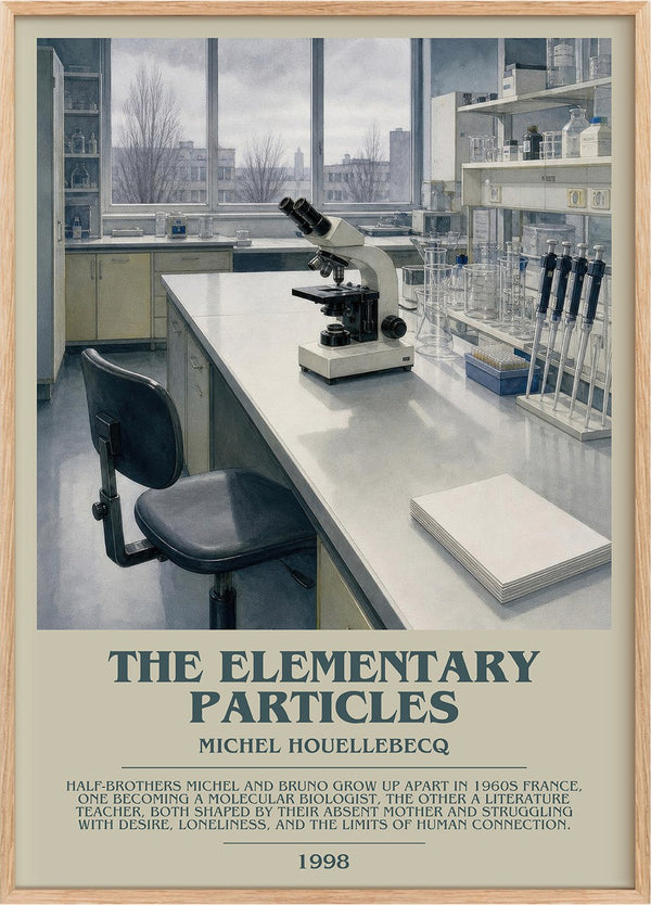 The Elementary Particles Bookish Wall Art by Michel Houellebecq